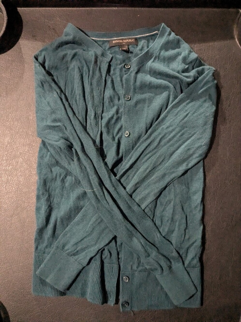 Dark Green Women's Button Cardigan